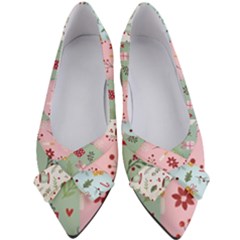 Flat Christmas Pattern Collection Women s Bow Heels by Semog4