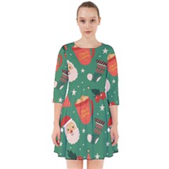 Colorful Funny Christmas Pattern Smock Dress by Semog4