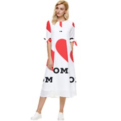 I Love Thomas Bow Sleeve Chiffon Midi Dress by ilovewhateva