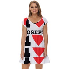 I Love Joseph Short Sleeve Tiered Mini Dress by ilovewhateva