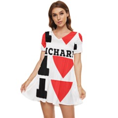 I Love Richard Tiered Short Sleeve Babydoll Dress by ilovewhateva