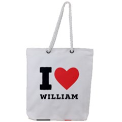 I Love William Full Print Rope Handle Tote (large) by ilovewhateva
