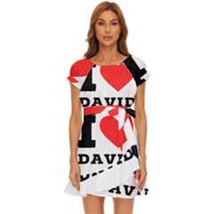 I Love David Puff Sleeve Frill Dress by ilovewhateva