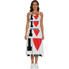 I Love David Sleeveless Shoulder Straps Boho Dress by ilovewhateva