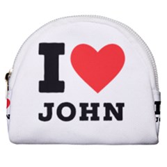 I Love John Horseshoe Style Canvas Pouch by ilovewhateva