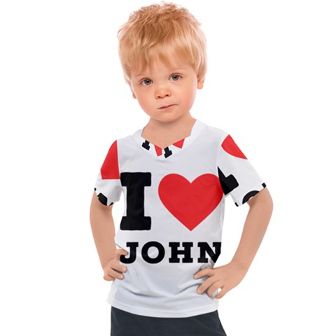 I Love John Kids  Sports Tee by ilovewhateva
