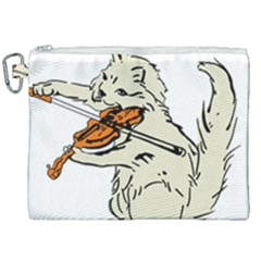 Cat Playing The Violin Art Canvas Cosmetic Bag (xxl) by oldshool