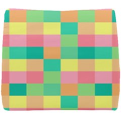 Checkerboard-pastel-squares- Seat Cushion