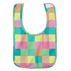 Checkerboard-pastel-squares- Baby Bib by Semog4