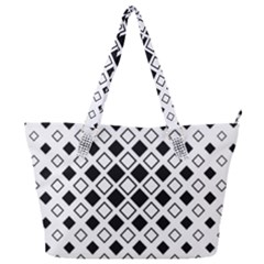Square-diagonal-pattern-monochrome Full Print Shoulder Bag by Semog4