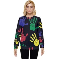 Handprints-hand-print-colourful Hidden Pocket Sweatshirt by Semog4