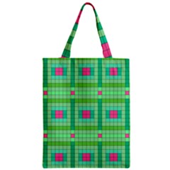 Checkerboard-squares-abstract-- Zipper Classic Tote Bag by Semog4