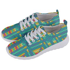 Checkerboard-squares-abstract- Men s Lightweight Sports Shoes by Semog4