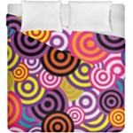 Abstract-circles-background-retro Duvet Cover Double Side (King Size)