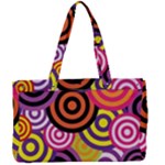 Abstract-circles-background-retro Canvas Work Bag