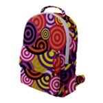 Abstract-circles-background-retro Flap Pocket Backpack (Large)