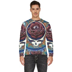 Grateful Dead Skull Rose Men s Fleece Sweatshirt by Semog4