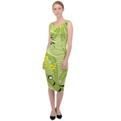 Seamless Pattern Green Garden Sleeveless Pencil Dress by Semog4