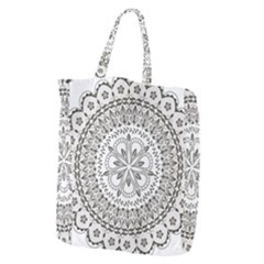 Vector Mandala Drawing Decoration Giant Grocery Tote