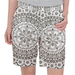 Vector Mandala Drawing Decoration Women s Pocket Shorts