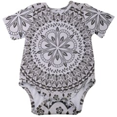 Vector Mandala Drawing Decoration Baby Short Sleeve Bodysuit