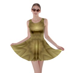 Background Pattern Golden Yellow Skater Dress