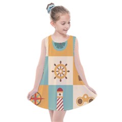 Nautical Elements Collection Kids  Summer Dress
