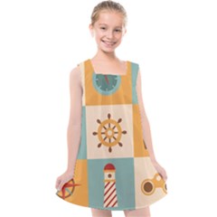 Nautical Elements Collection Kids  Cross Back Dress