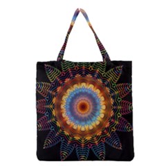 Colorful Prismatic Chromatic Grocery Tote Bag by Semog4