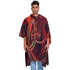 Background Fractal Abstract Men s Hooded Rain Ponchos by Semog4