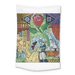 Stained Glass Rose Flower Small Tapestry by Salman4z