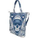 Skull Drawing Shoulder Tote Bag View2