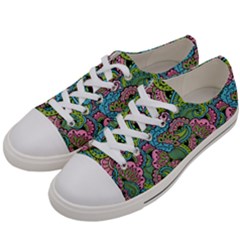 Background Texture Paisley Pattern Men s Low Top Canvas Sneakers by Salman4z