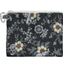 White And Yellow Floral And Paisley Illustration Background Canvas Cosmetic Bag (XXXL) View1