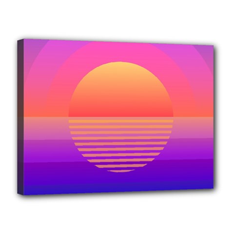 Sunset Summer Time Canvas 16  X 12  (stretched) by Salman4z