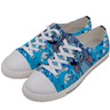 Blue Stitch Aesthetic Women s Low Top Canvas Sneakers View2
