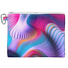 Colorful 3d Waves Creative Wave Waves Wavy Background Texture Canvas Cosmetic Bag (xxl) by Salman4z