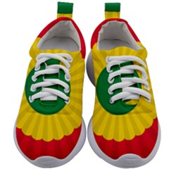 National Cockade Of Bolivia Kids Athletic Shoes by abbeyz71