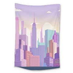 New York Skyline Cityscape Nyc New York City Large Tapestry by Jancukart