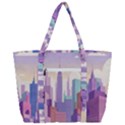 New York Skyline Cityscape Nyc New York City Zip Up Canvas Bag View3