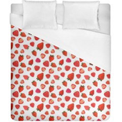 Watercolor Strawberry Duvet Cover (california King Size) by SychEva