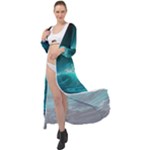 Tsunami Waves Ocean Sea Nautical Nature Water 7 Maxi Chiffon Beach Wrap