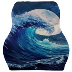 Tsunami Waves Ocean Sea Nautical Nature Water Moon Car Seat Velour Cushion  by Jancukart