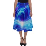 Tsunami Waves Ocean Sea Nautical Nature Water Art Work Perfect Length Midi Skirt
