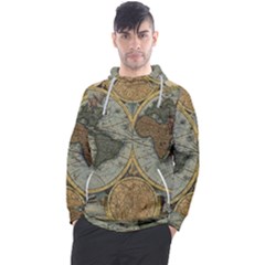 Vintage World Map Men s Pullover Hoodie by Sudheng