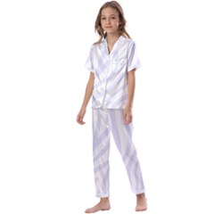 Grey Zebra Vibes Animal Print  Kids  Satin Short Sleeve Pajamas Set by ConteMonfrey