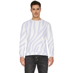 Grey Zebra Vibes Animal Print  Men s Fleece Sweatshirt