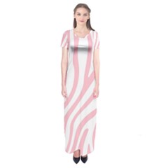 Pink Zebra Vibes Animal Print  Short Sleeve Maxi Dress by ConteMonfrey