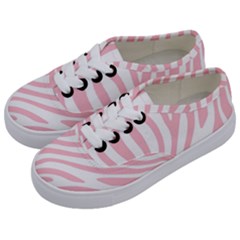 Pink Zebra Vibes Animal Print  Kids  Classic Low Top Sneakers by ConteMonfrey