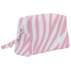 Pink Zebra Vibes Animal Print  Wristlet Pouch Bag (large) by ConteMonfrey